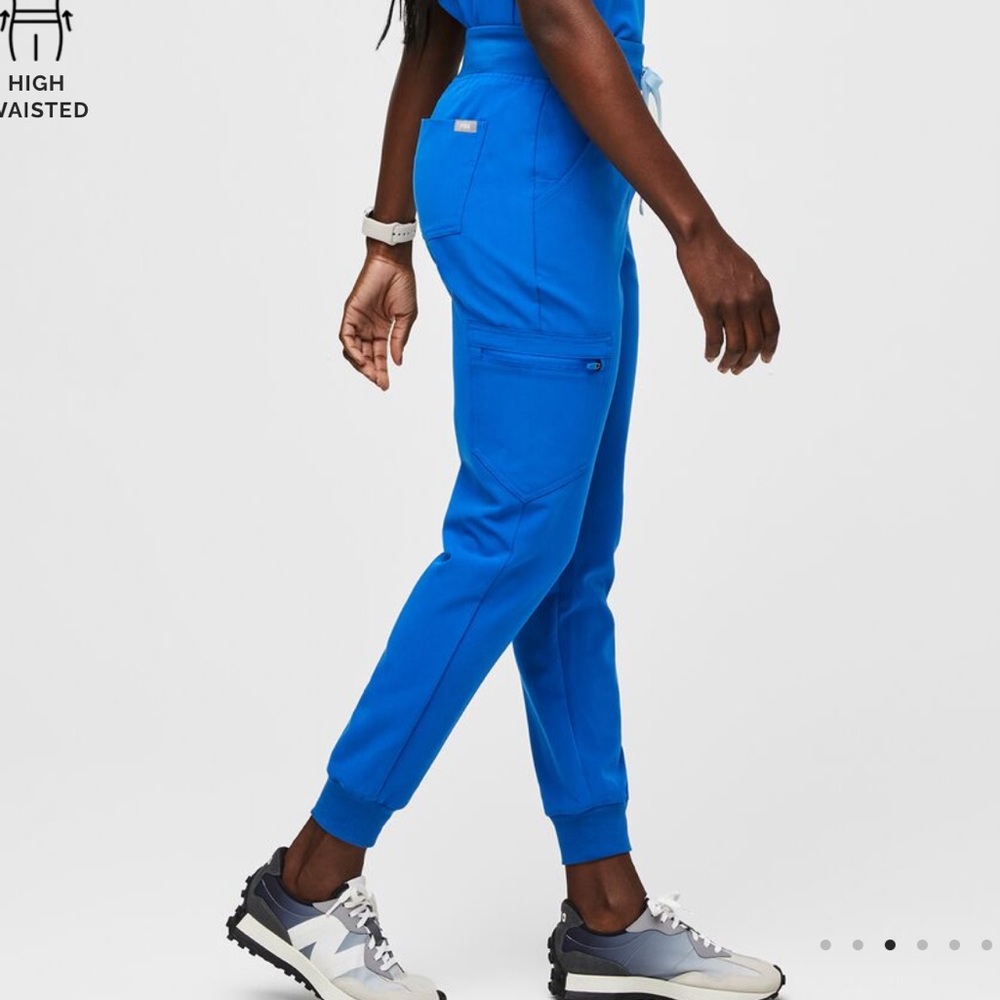 FIGS High waisted Zamora Joggers | Medium Royal Blue